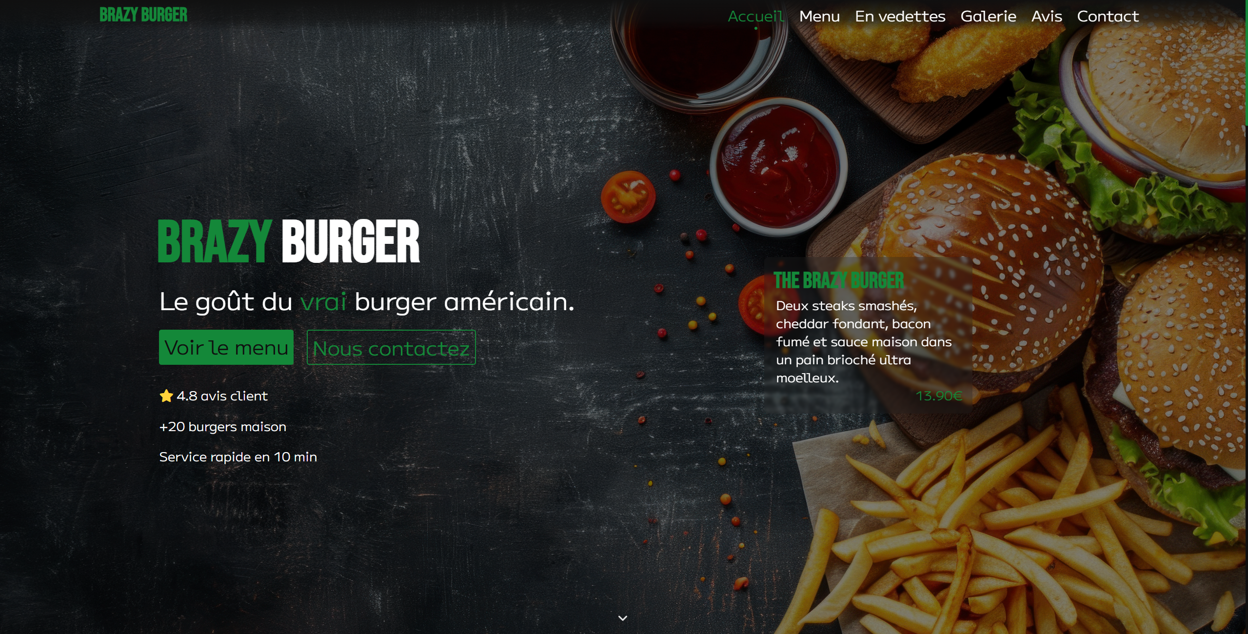 Template Fast Food Brazy Burger